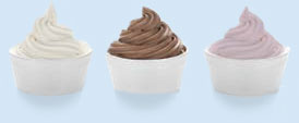 HHIce Cream soft serve cups in multiple flavors